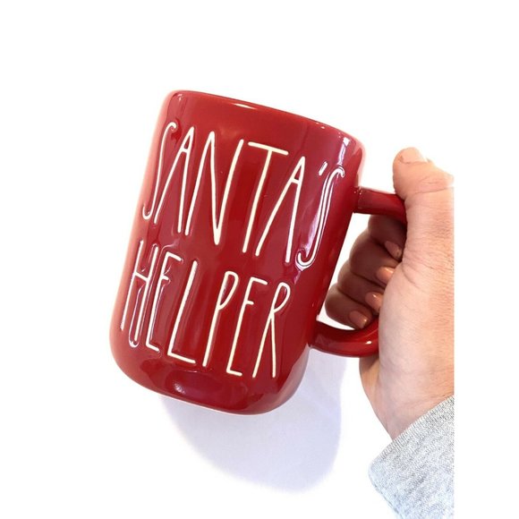 New Rae Dunn Red Coffee Mug Santas Helper New - Picture 3 of 6